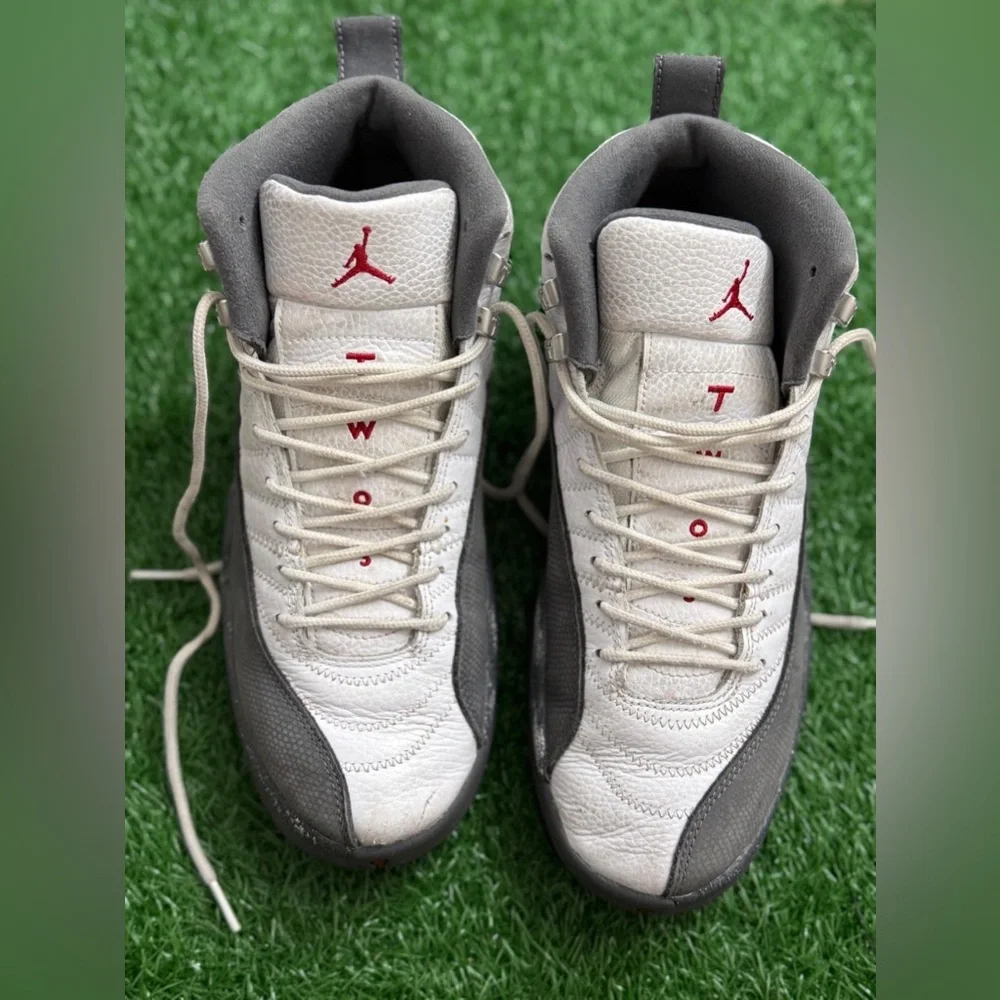 Jordan 12 Retro White Dark Grey Size 9.5